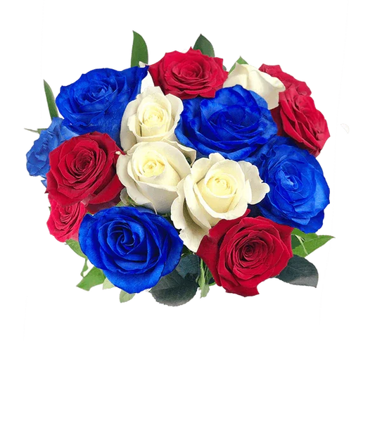 Red, White, and Blue Roses