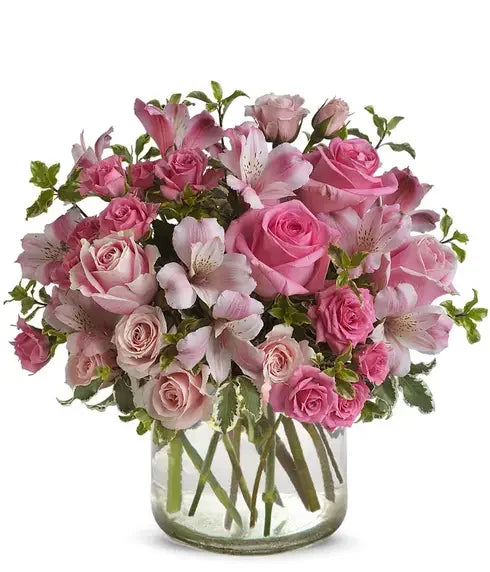 Elegant Pink Anniversary Blooms