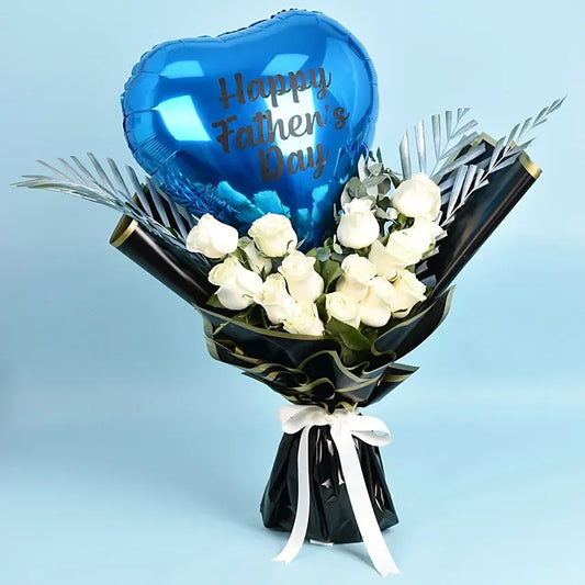 Happy Father's Day Flowers with Balloon