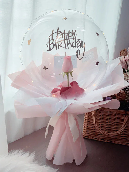 Pink Rose Balloon Flower [Fresh]