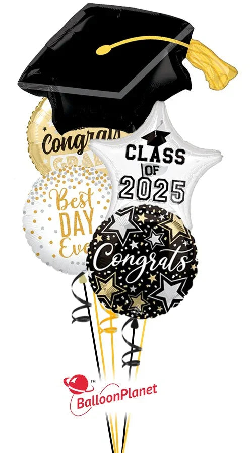 Grad Cap Graduation Balloon Bouquet